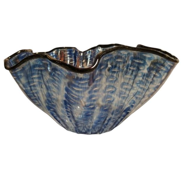 Centrotavola in Vetro di Murano Originale Artigianale con Certificato Amoda L-34 , Svuotatasche, Lavorazione Baloton